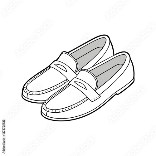 "A White Moccasins Fashion Mockup Vector Illustration"


