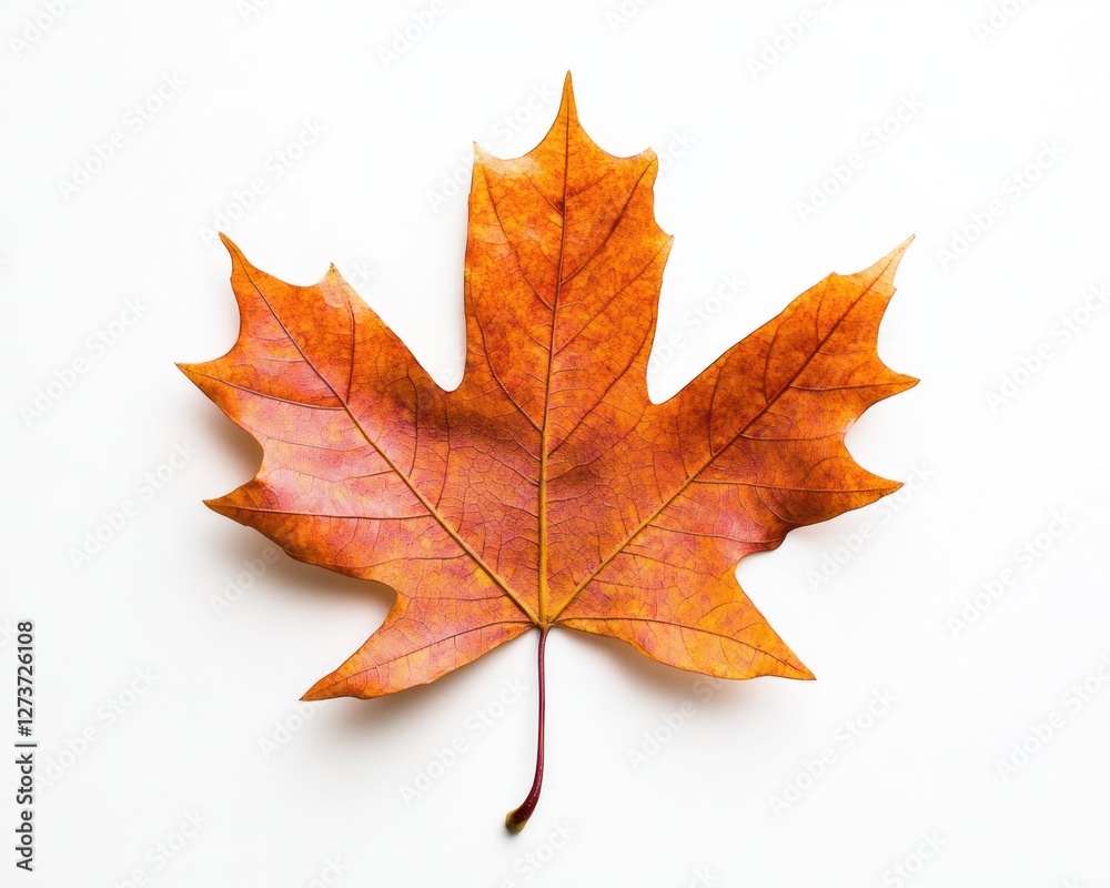Autumn Maple Leaf on White Background Autumn Maple Leaf on White Background