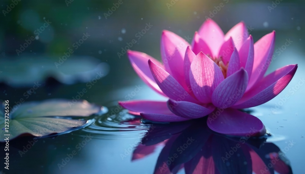 Purple capes spreading their petals in the water, purple, flowers Purple capes spreading their petals in the water, purple, flowers