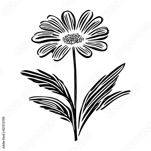 Daisy drawing art flower vector