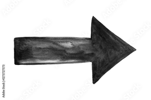 Black arrow isolated on white background