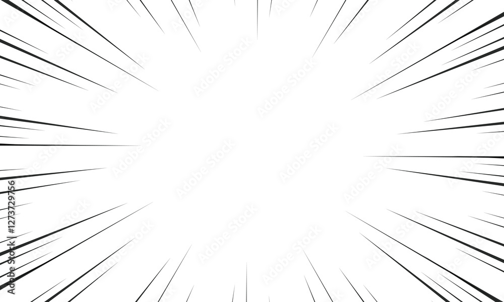 Obraz premium Comic strip radial motion lines. Super hero speed anime comic book and explosion beam texture. manga superhero explosion effect.