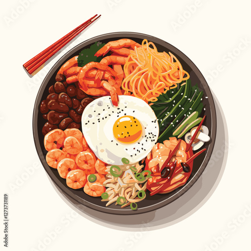 korean, traditional, food, asian, background, korea, culture, design, asia, delicious, korean food, kimchi, cuisine, lunch, meal, dish, illustration, tasty, dinner, symbol, spicy, vector, healthy, veg