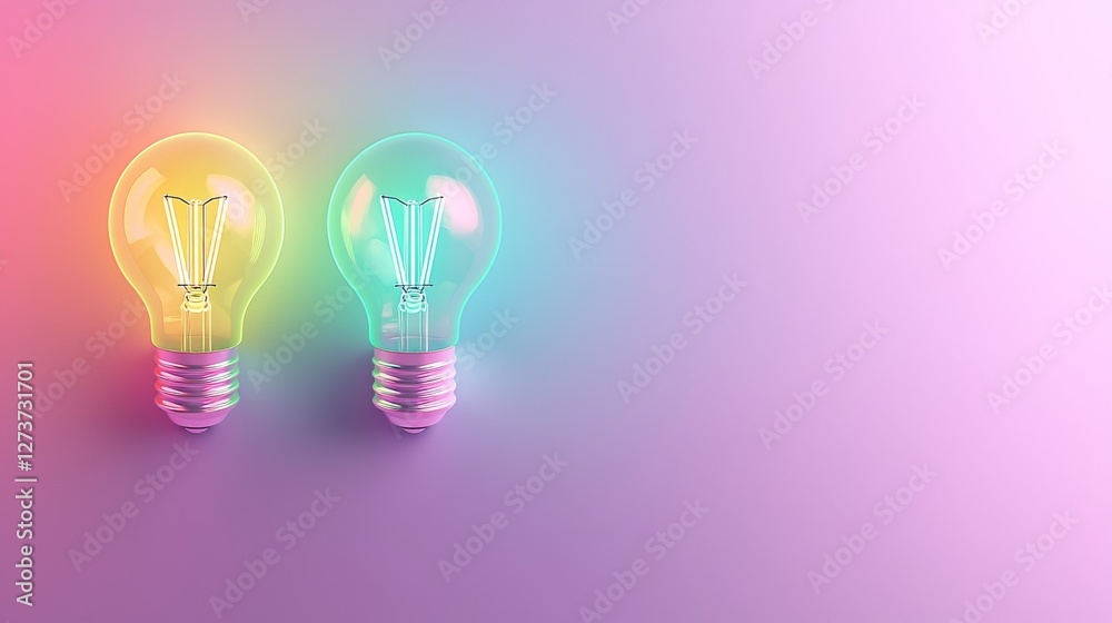 A range of wirelessly connected smart bulbs radiate in personalized hues, underscoring the capabilities of smart lighting systems A range of wirelessly connected smart bulbs radiate in personalized hues, underscoring the capabilities of smart lighting systems