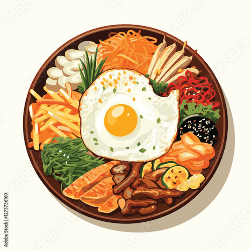 korean, traditional, food, asian, background, korea, culture, design, asia, delicious, korean food, kimchi, cuisine, lunch, meal, dish, illustration, tasty, dinner, symbol, spicy, vector, healthy, veg