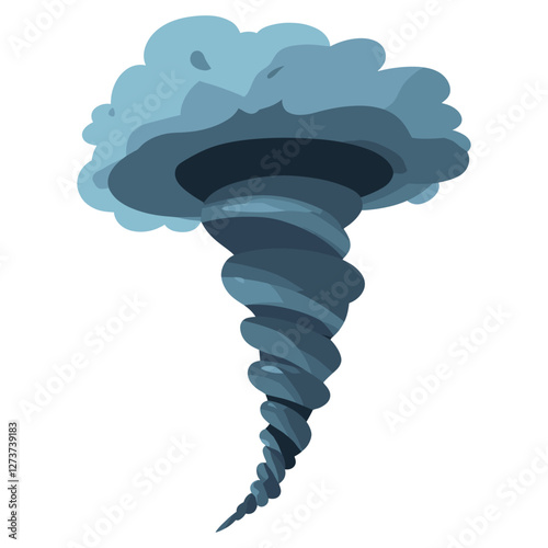 Tornado illustration phenomenon depiction vector
