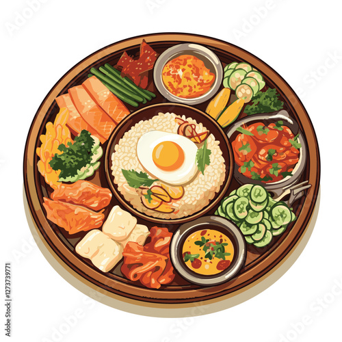 korean, traditional, food, asian, background, korea, culture, design, asia, delicious, korean food, kimchi, cuisine, lunch, meal, dish, illustration, tasty, dinner, symbol, spicy, vector, healthy, veg