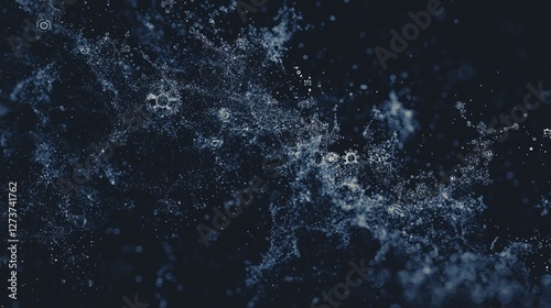 Wallpaper Mural A concept of information technology is illustrated by incorporating infographic elements, flat icons, and the inner workings of cogs and gear wheels, signifying state-of-the-art digital technology Torontodigital.ca