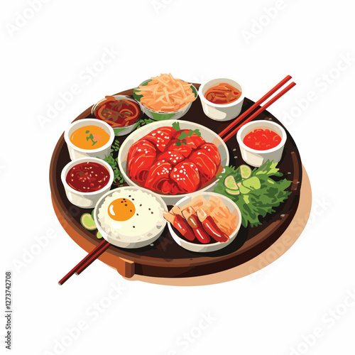 korean, traditional, food, asian, background, korea, culture, design, asia, delicious, korean food, kimchi, cuisine, lunch, meal, dish, illustration, tasty, dinner, symbol, spicy, vector, healthy, veg