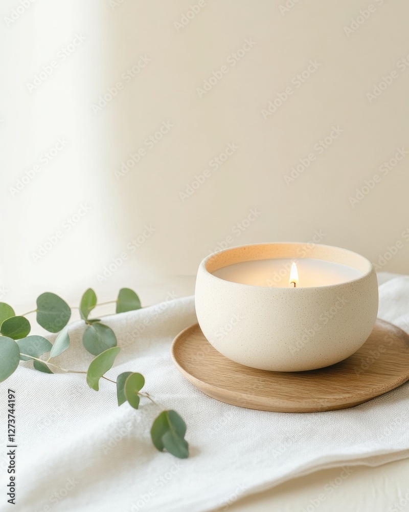 Rustic Eucalyptus Candle Display Ceramic and Wood Elements for Elevated Event Styling - Modern Trends in Sustainable Celebration and Eco-Friendly Entertaining Decor Rustic Eucalyptus Candle Display Ceramic and Wood Elements for Elevated Event Styling - Modern Trends in Sustainable Celebration and Eco-Friendly Entertaining Decor