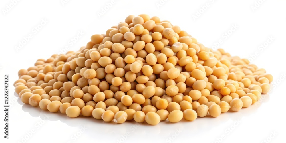 Pile of Soybeans on White Background Pile of Soybeans on White Background