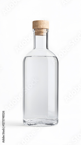 Wallpaper Mural Glass clear bottle of water mock up, packaging template, isolated on white background Torontodigital.ca