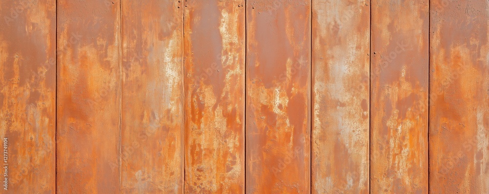 Metallic rusted texture. A heavily rusted metal wall with streaks of orange, brown, and red, juxtaposed with smooth patches of silvery steel. Metallic rusted texture. A heavily rusted metal wall with streaks of orange, brown, and red, juxtaposed with smooth patches of silvery steel.
