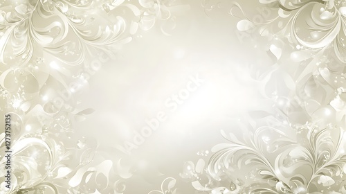 Wallpaper Mural Elegant White Floral Design Background Image Torontodigital.ca