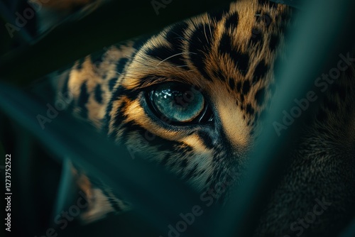 Jaguar Eye Jungle Hiding Wildlife Nature