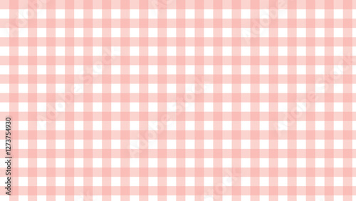 Coral Pink gingham checkered background