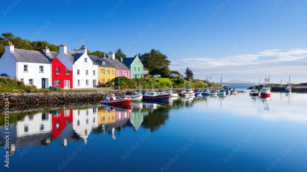 Fototapeta premium Colorful Waterfront Village