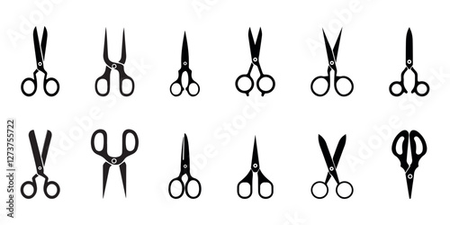 Silhouettes of Scissors different pack of Scissor silhouettes