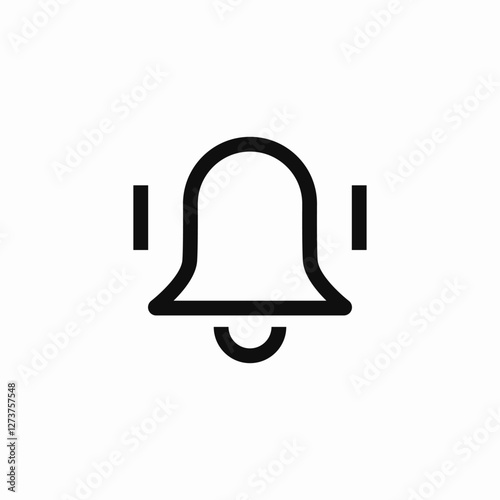 alarm bell ring icon sign vector photo