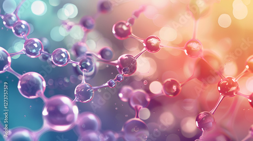 glowing 3D illustration of enzymes catalysis