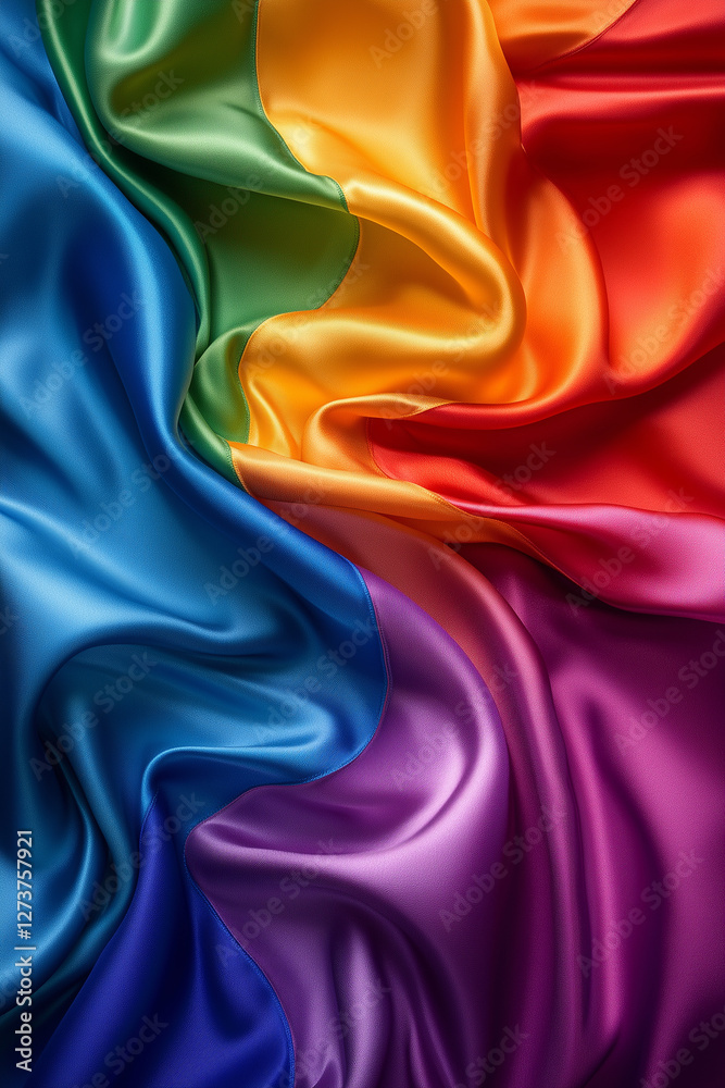 A rainbow flag, symbol for queer lgbtq community A rainbow flag, symbol for queer lgbtq community