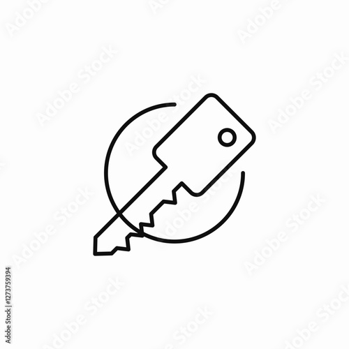 car key open icon sign vector