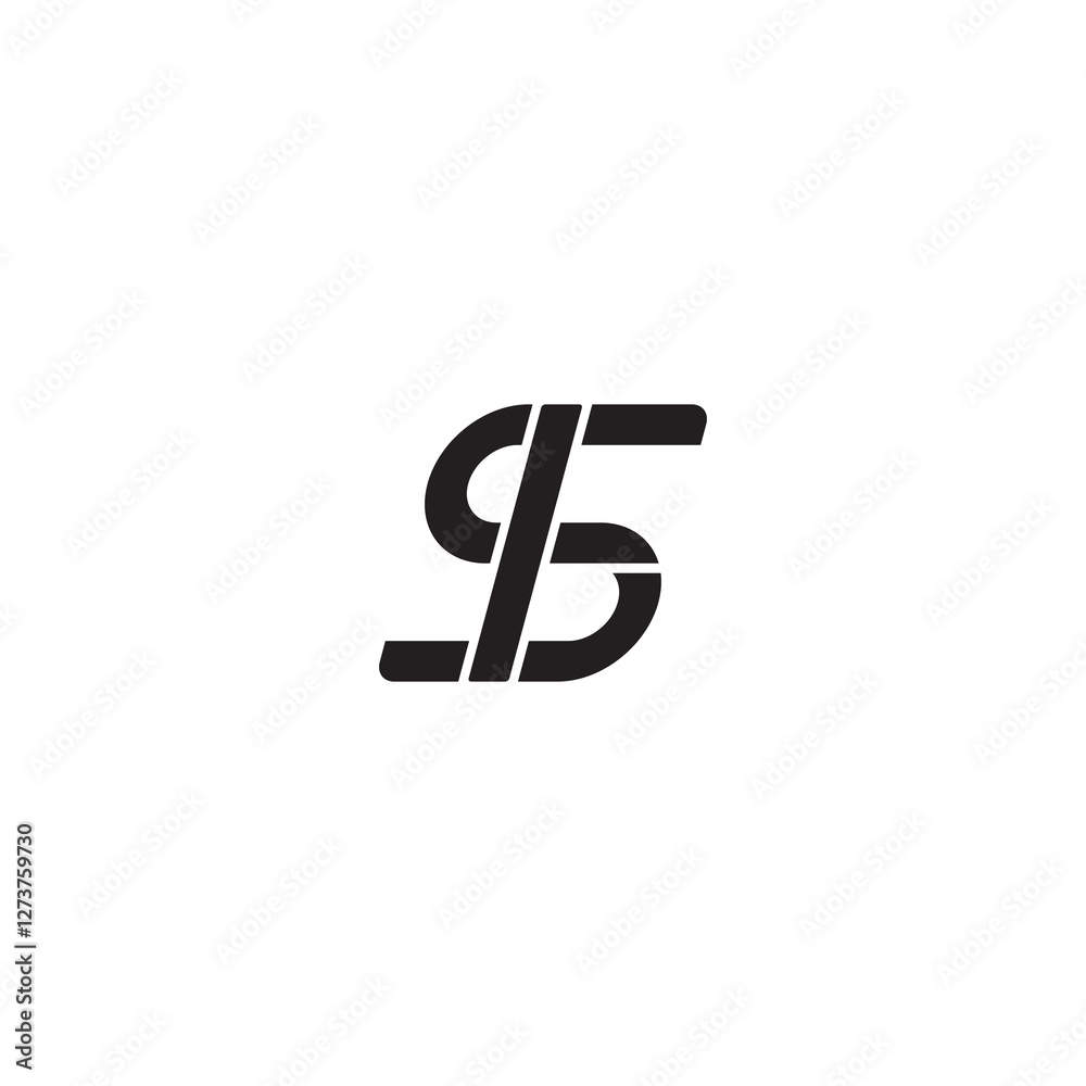 Letter monogram initial logo design bold and simple Letter monogram initial logo design bold and simple