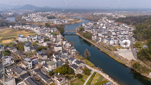 Aerial view of the countryside in southern Anhui