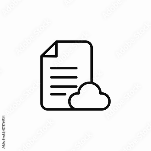 document cloud icon sign vector