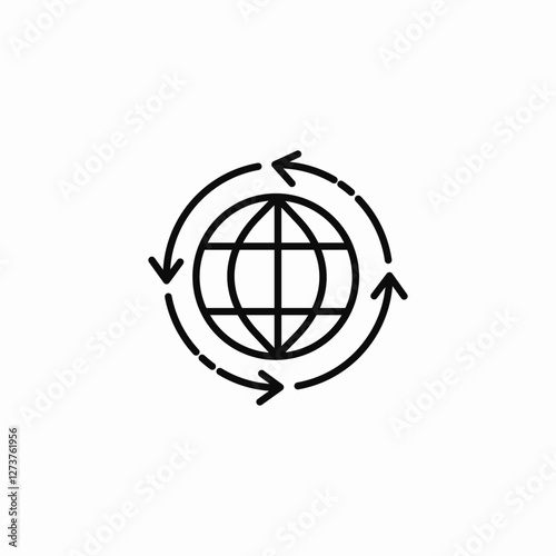 global sync icon sign vector