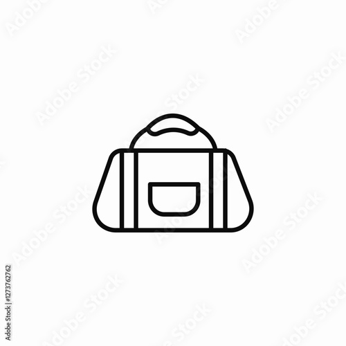 gym belongings bag icon sign vector
