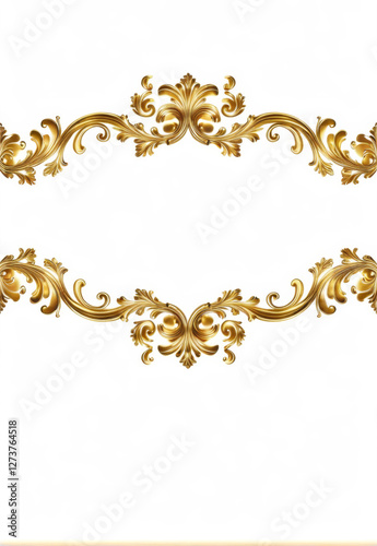 European Frame Hot Gold Pattern Metal Gradient Vintage