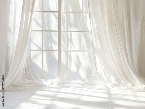 The background of a summer day with shadows and sunlight  overlaid with natural elements on a cement floor and wall  produces a blurred abstract effect with a minimalist grey platform suitable for
