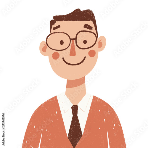 Teacher man portrait illustration illustrated vector