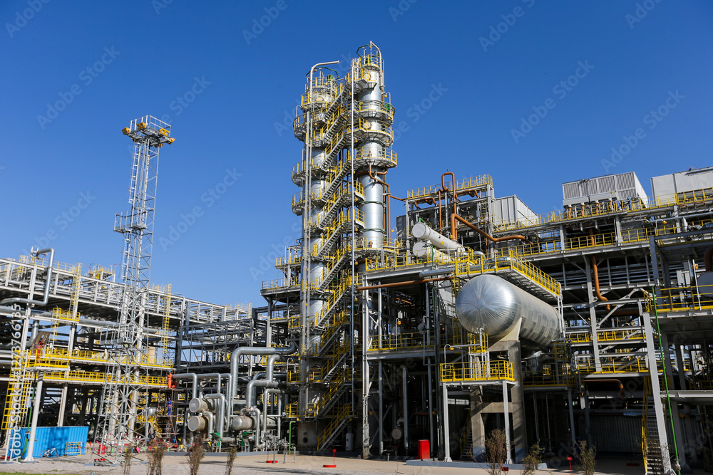 Fototapeta premium Shymkent Oil Refinery, PetroKazakhstan Oil Products LLP, one of the three leading oil refineries in Kazakhstan.