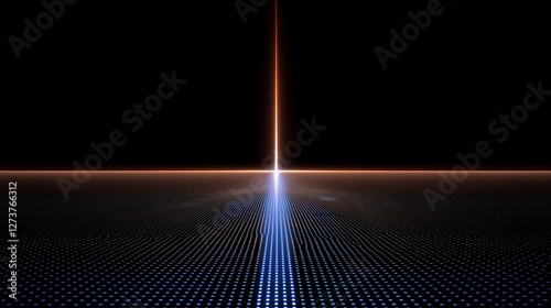 Wallpaper Mural The abstract technology background serves as the setting for a 3D rendering that showcases the structure of a network connection, defined by its points and lines, through which data is transferred Torontodigital.ca