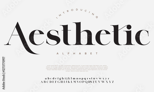 Aesthetic, Elegant alphabet letter font logo. Typography luxury classic beauty serif fashion fonts decorative wedding vintage retro logos. vector illustration
