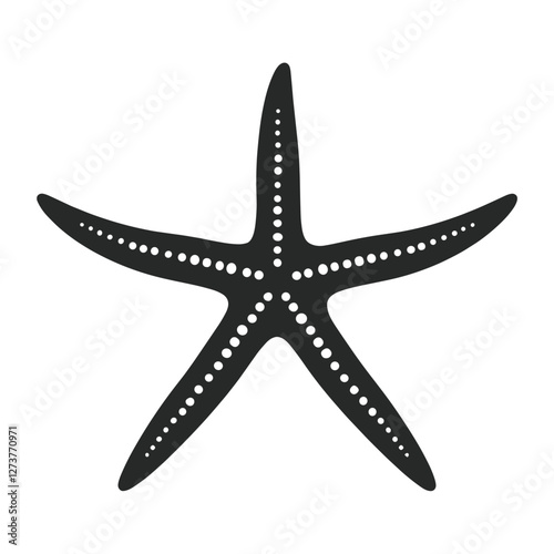 Starfish silhouette illustration simple black vector