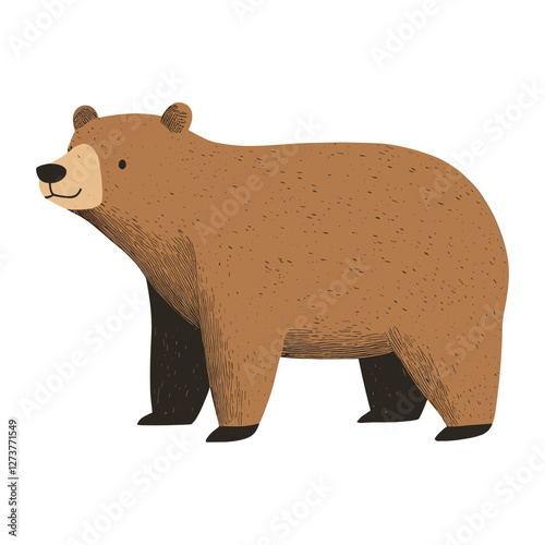Grizzly bear illustration wildlife animal vector