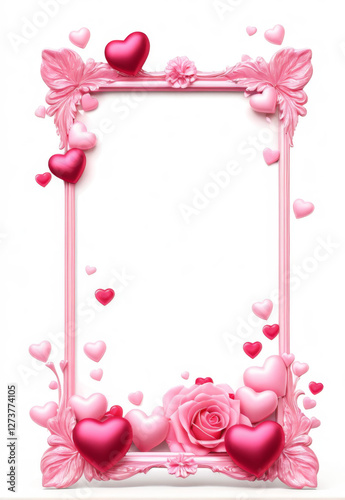 Romantic Cute Pink Lover Beat Photo Frame