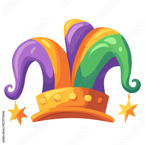 Mardi Gras jester hat accessories accessory illustration vector