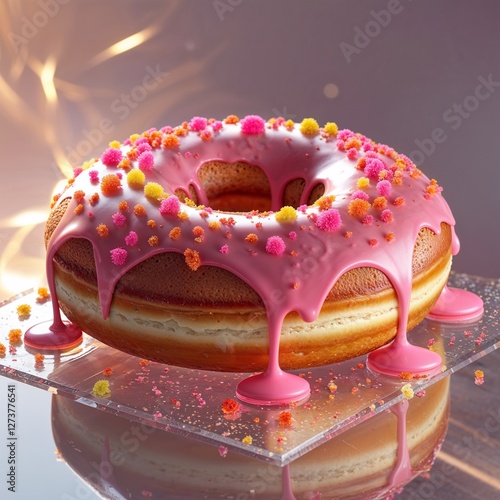 chocolate donut with sprinkles