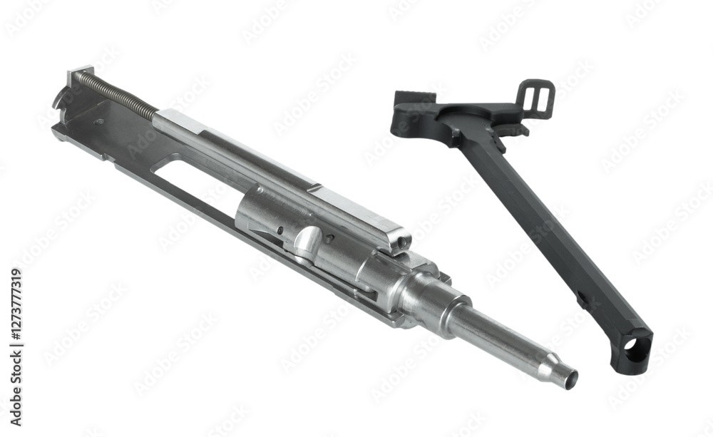 Rimfire bolt carrier group and handle for an assault rifle Rimfire bolt carrier group and handle for an assault rifle