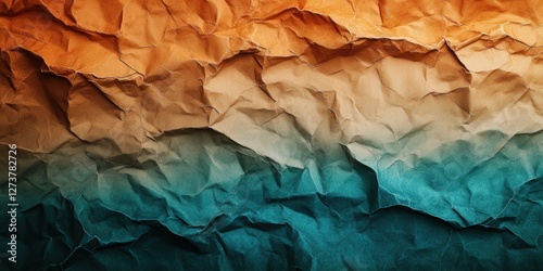 Wallpaper Mural Crisp layers of blue and brown ripple across this textured paper's surface, with hues shifting from soft tan to deep navy. The crumpled finish adds tactile intrigue, inviting the eye to explore its co Torontodigital.ca