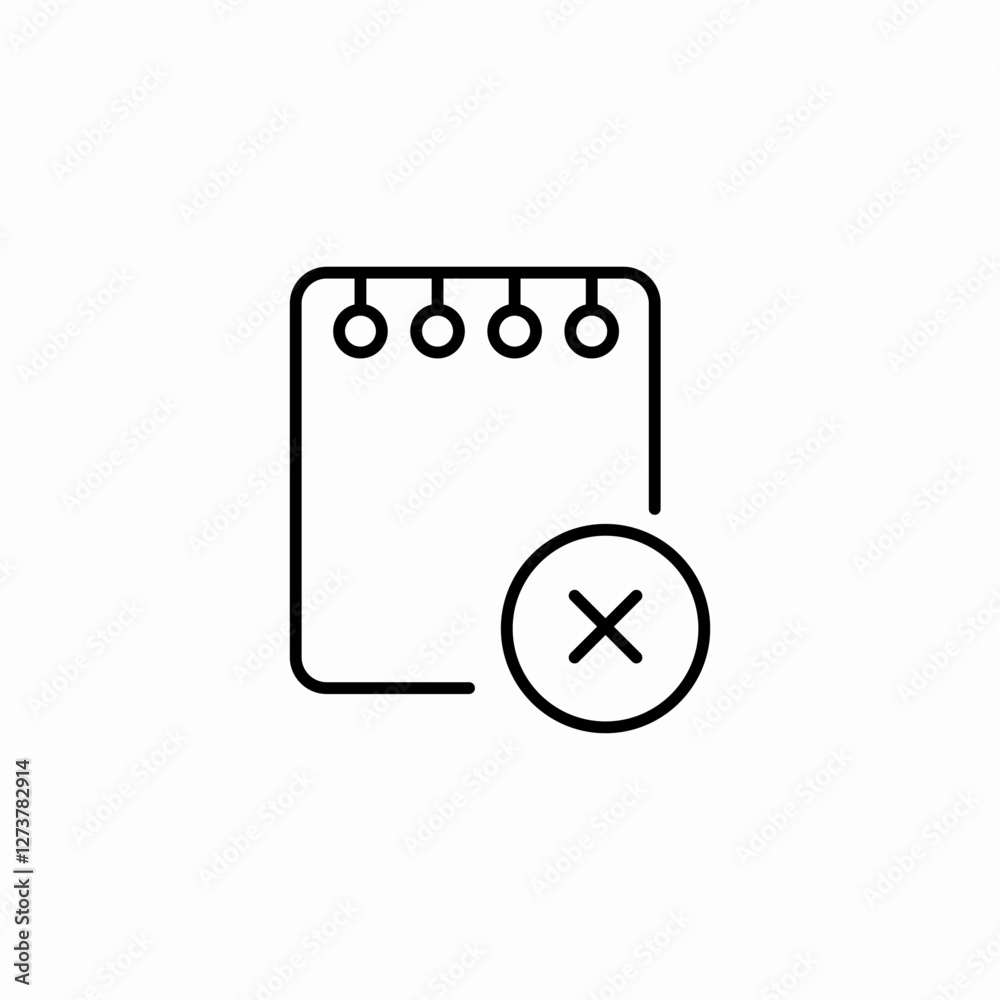 note delete icon sign vector note delete icon sign vector