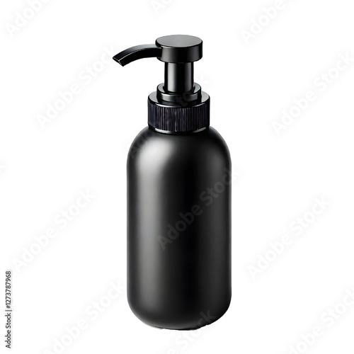 Simple foaming pump bottle for liquid soap, isolated on a white background. Cleanser or skin care product