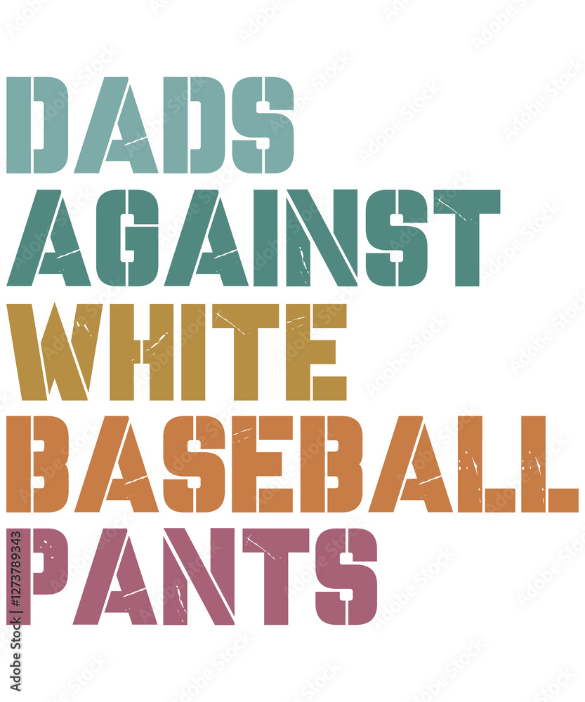 Fototapeta premium Dads Against white baseball Pants