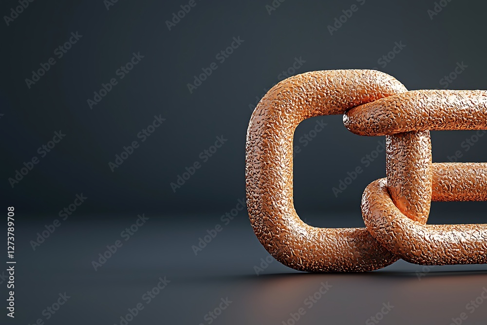 Obraz premium Chain links highlighting strength and connection in industrial setting close-up modern design