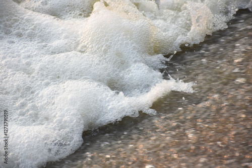 water flowing into the river