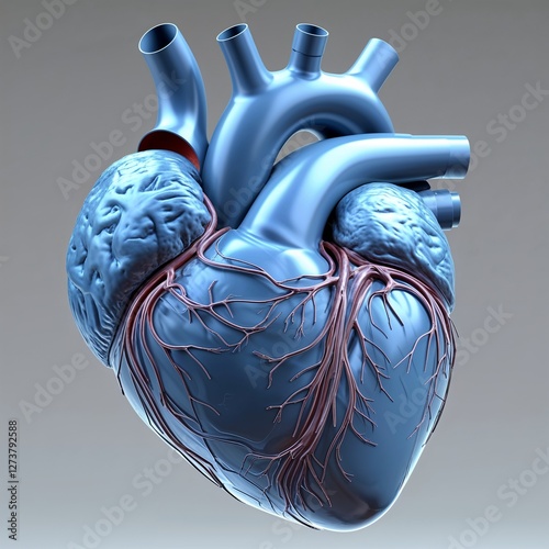 human heart anatomy isolated
